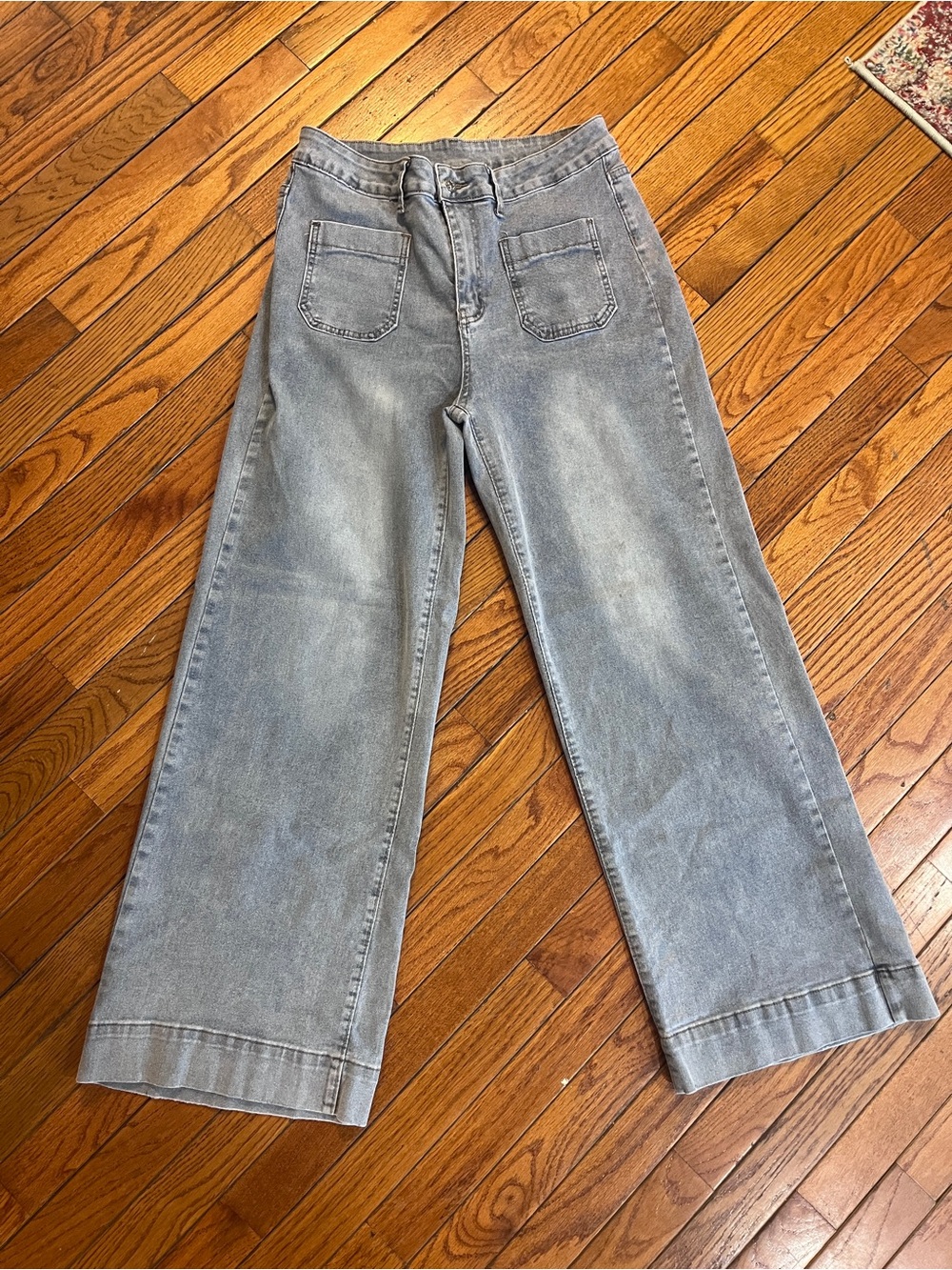 High Rise Wide Leg Stovepipe Women's Jeans XL 12 14